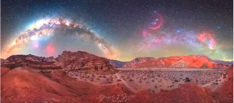 Una belleza de otra galaxia: un fotógrafo argentino logró capturar dos vías lácteas en una misma imagen