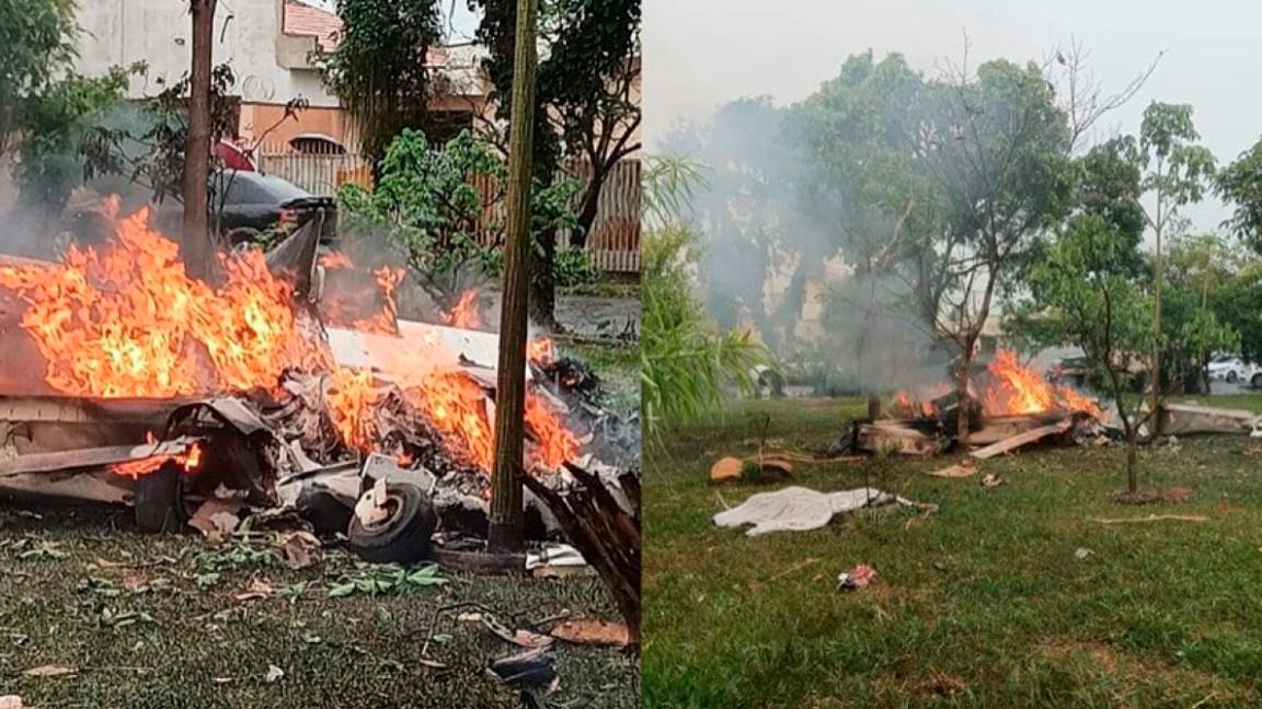 Brasil: Una avioneta se estrelló en una plaza y murieron cinco personas