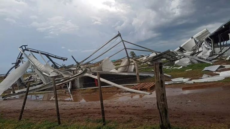 Hubo destrozos en Santa Fe, Corrientes y Entre Ríos por las tormentas