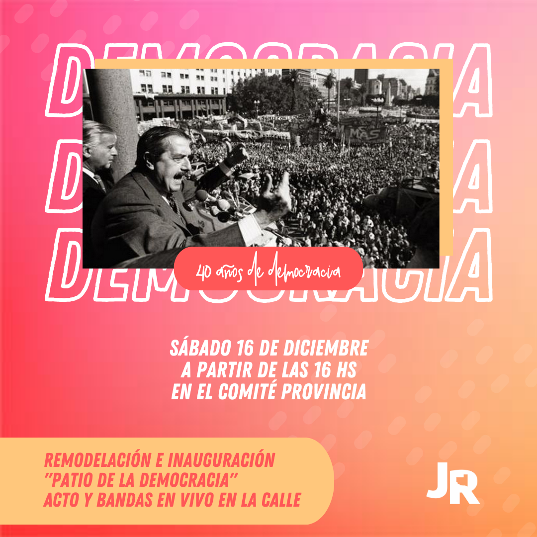 La Juventud Radical conmemorará los 40 años de democracia