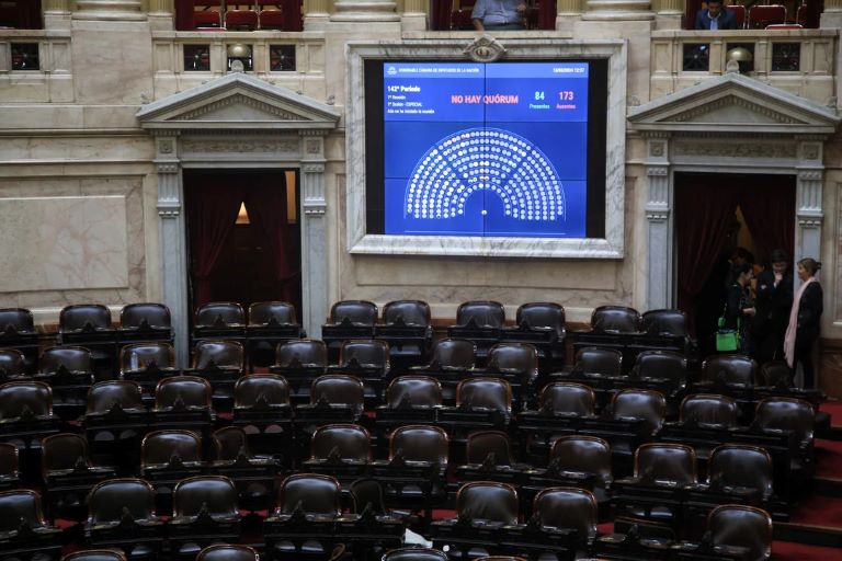 Se cayó la sesión pedida por la oposición para tratar la reforma jubilatoria, la UCR no dio quórum y ayudó al oficialismo