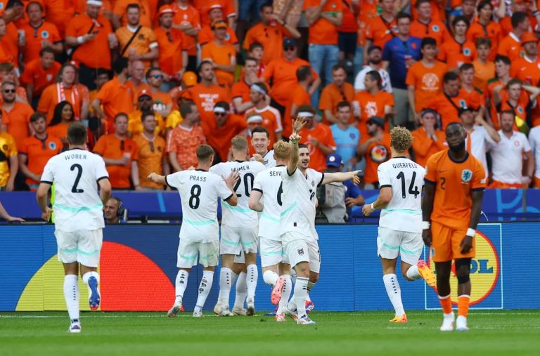 Fútbol: Austria dio el golpe ante Países Bajos y avanzó como primera en su grupo de la Eurocopa