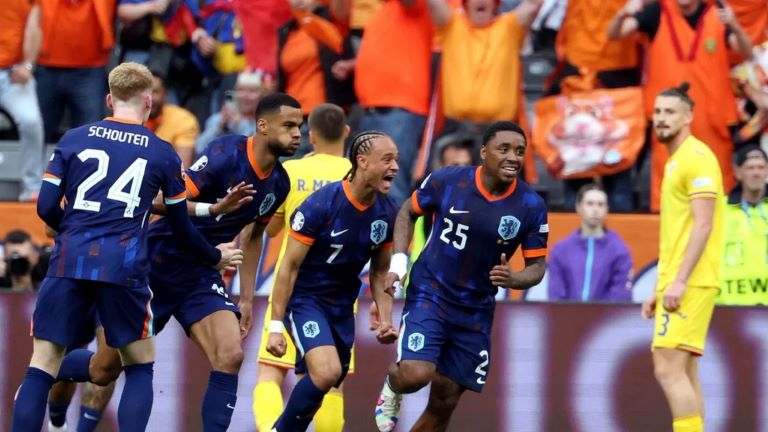 Fútbol: Países Bajos venció a Rumania y está en cuartos de final de la Eurocopa