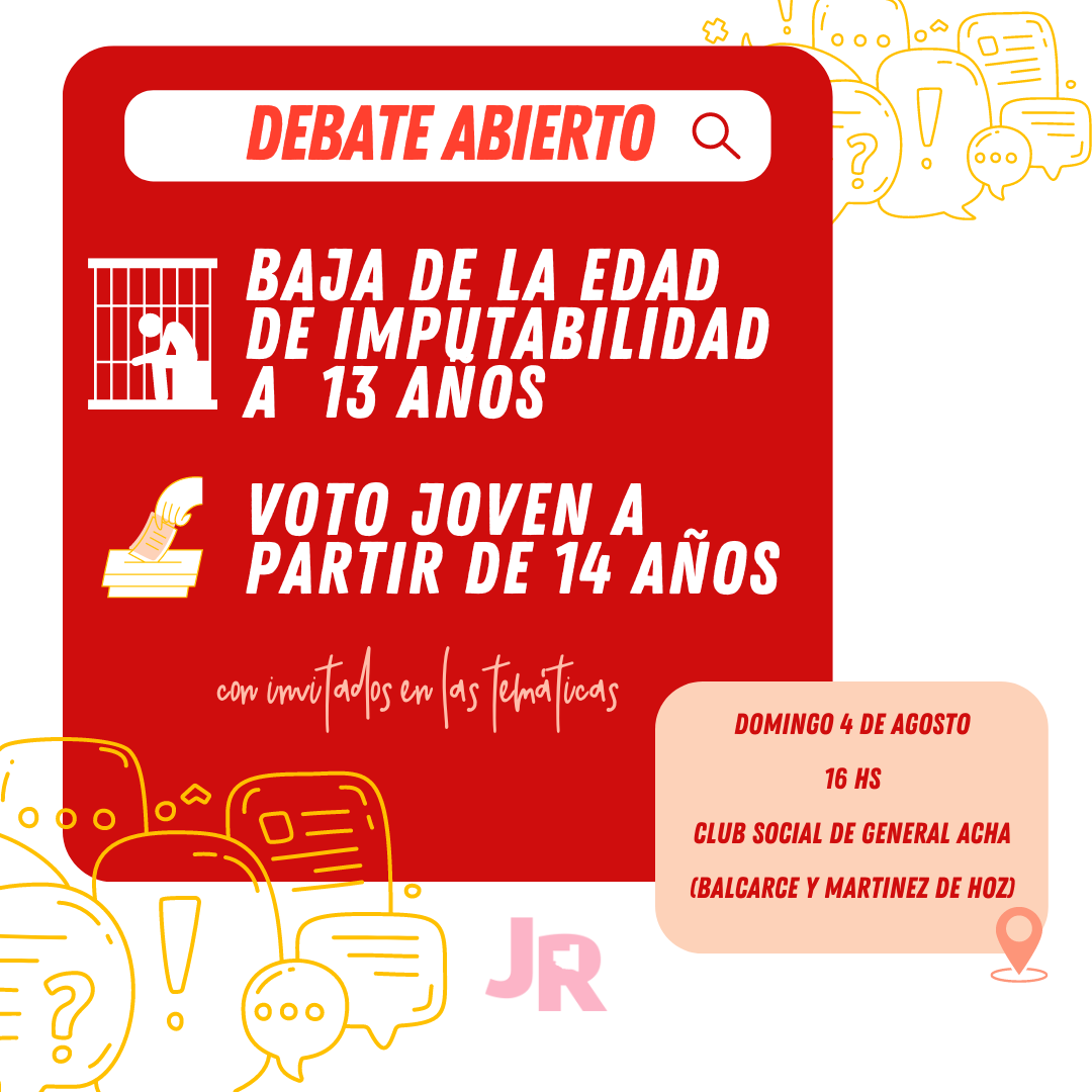 La Juventud Radical organiza un debate abierto por la baja de edad de imputabilidad