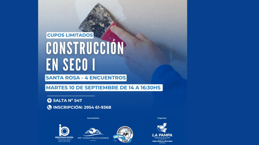 Santa Rosa: Realizarán una capacitación en construcciones en seco