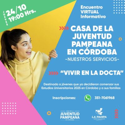 Casa de la Juventud pampeana en Córdoba: “Vamos a conocernos”