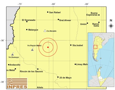 Un sismo de 2,6° en la escala Richter en Mendoza, se sintió en La Humada