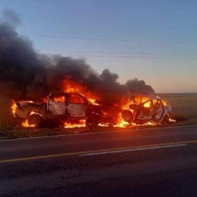 Choque, incendio y dos muertos en la RN 5 cerca de Pehuajó