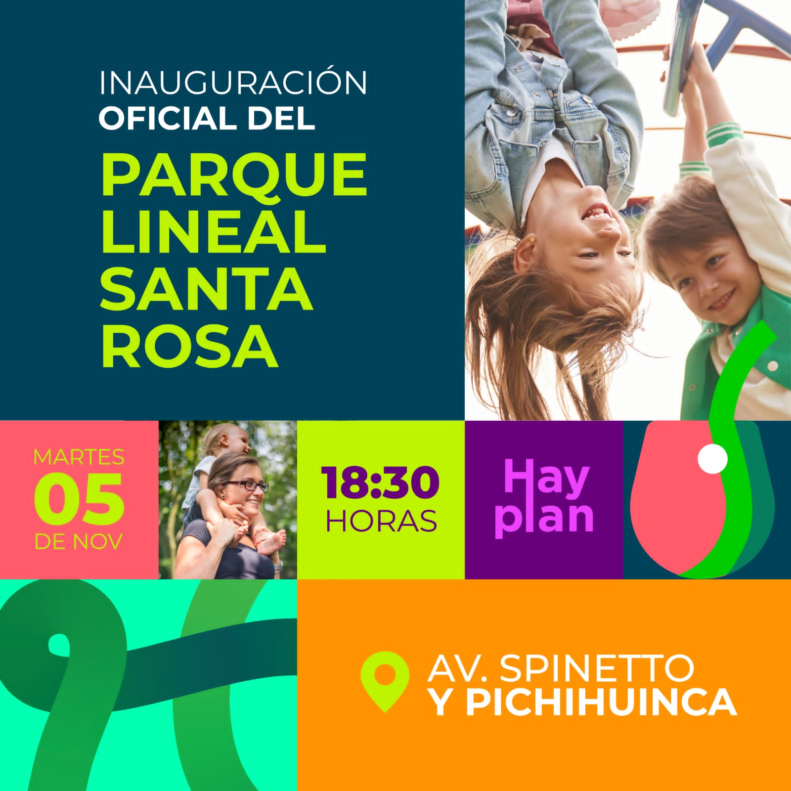 Este martes inaugura el Parque Lineal con shows, música y actividades para disfrutar en familia