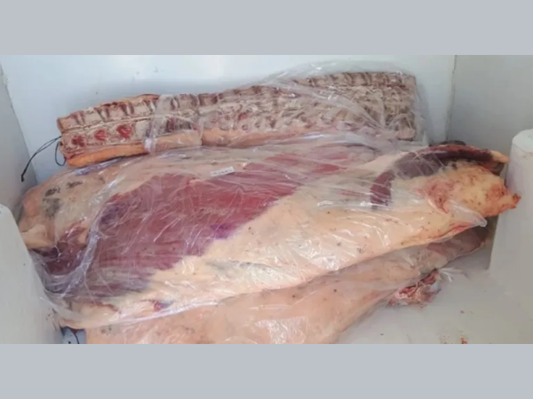 Decomisan más de 170 kg de carne vacuna en el cruce de las Rutas Provinciales 9 y 2