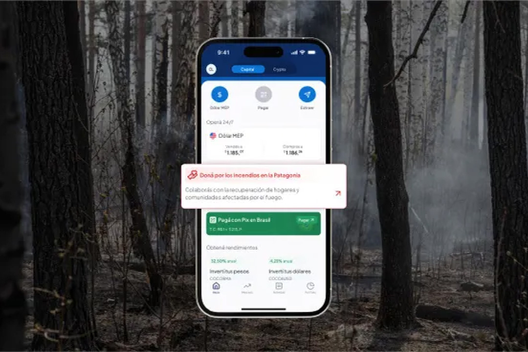 Incendios en la Patagonia: Cocos habilitó un botón en su App para ayudar a los damnificados