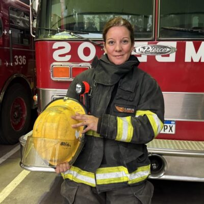 Cristina Suárez, la segunda mujer en la historia del Cuerpo de Bomberos de la Policía