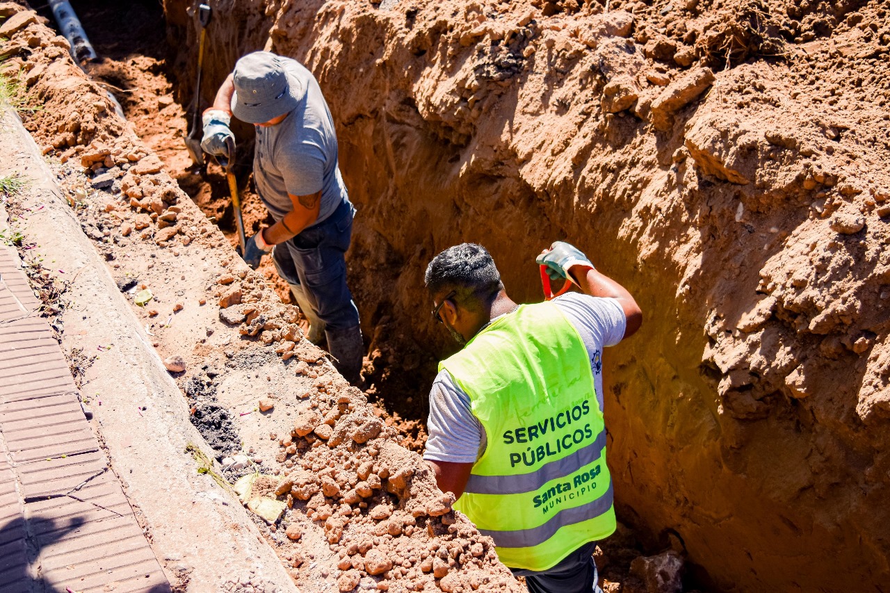 Santa Rosa: El Municipio finalizó la obra de recambio de cloacas en el B° Fitte