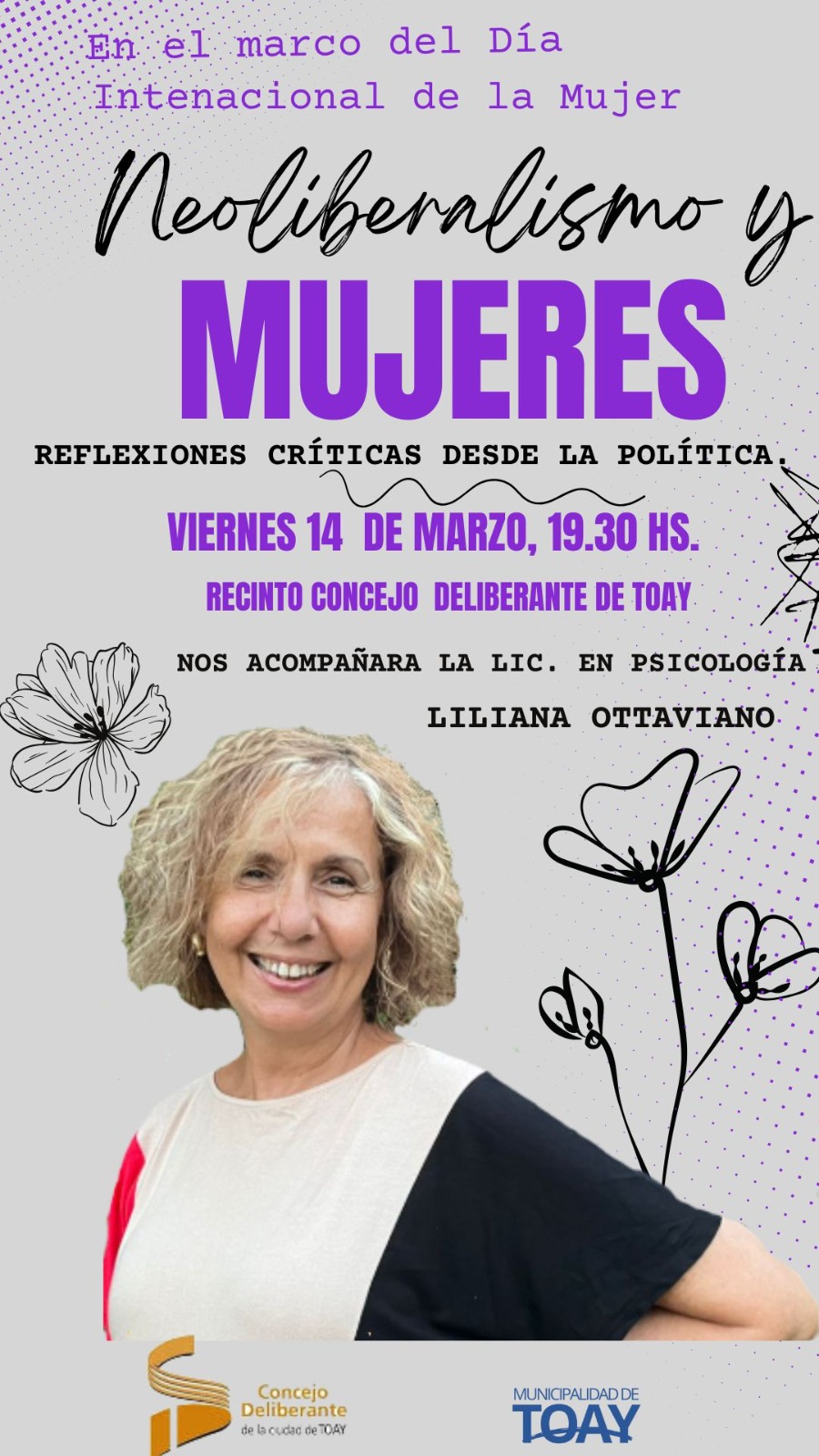 El Concejo Deliberante de Toay propone una reflexión crítica sobre neoliberalismo y mujeres