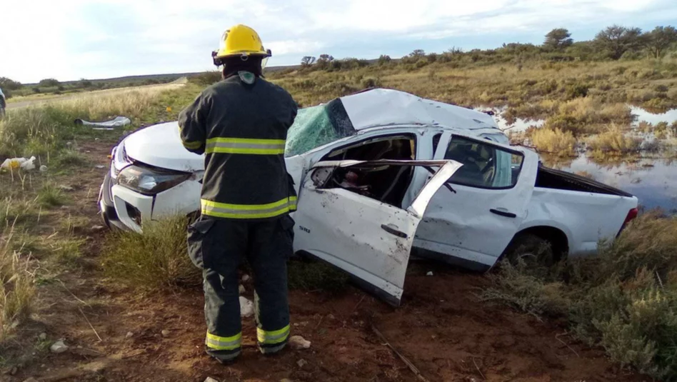 Grave lesión en un vuelco sobre la Ruta 154 cerca de La Adela