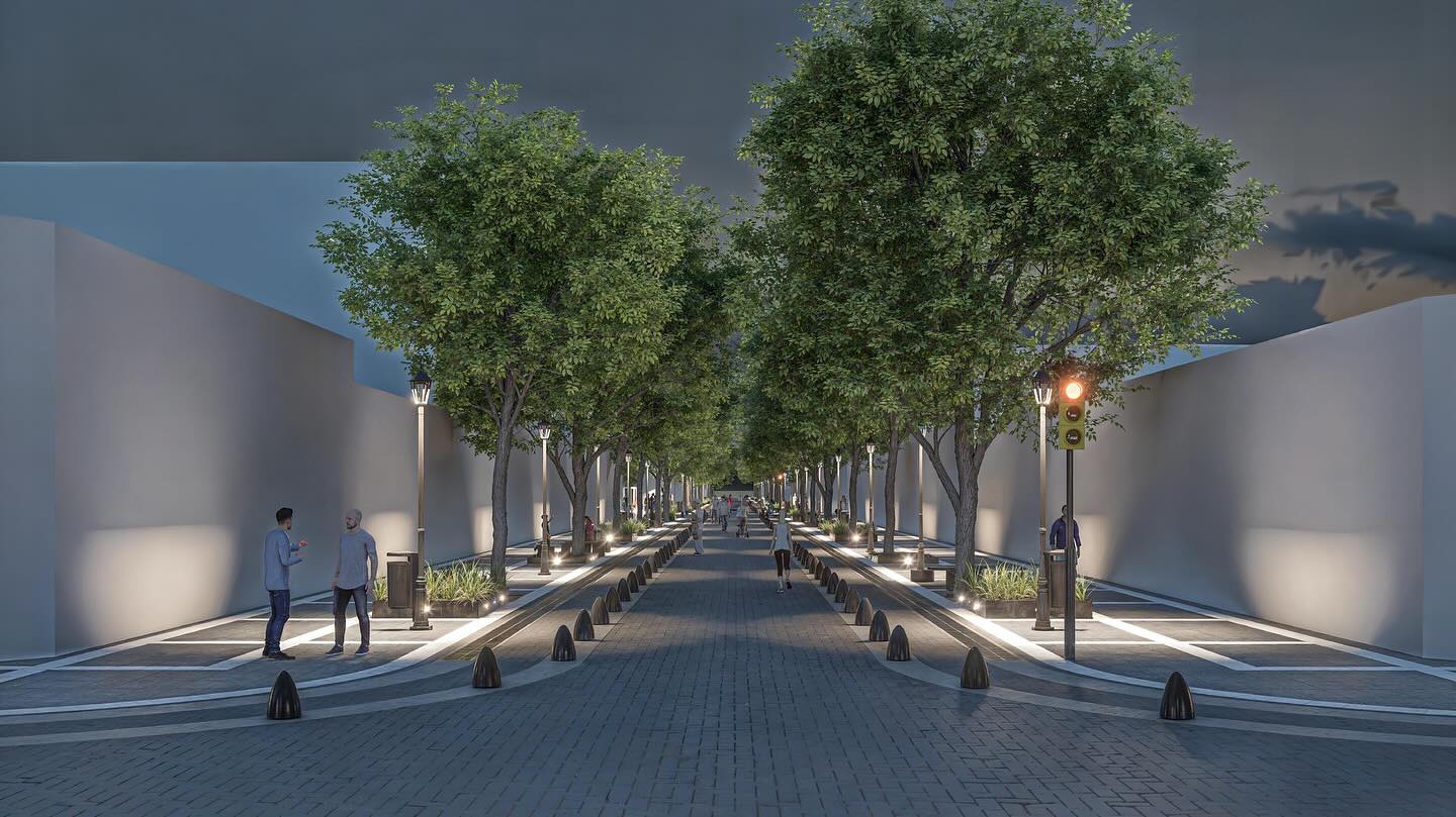 Santa Rosa: comenzaron las obras de paisajismo y urbanización en la semipeatonal