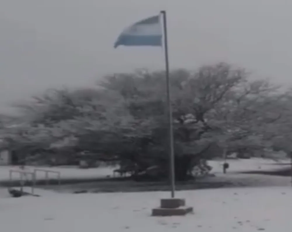 Nevada en el Parque Lihue Calel y otras localidades del sur pampeano