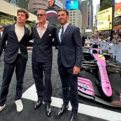 Automovilismo: Franco Colapinto posó junto a Brad Pitt en el estreno de “F1: La película”