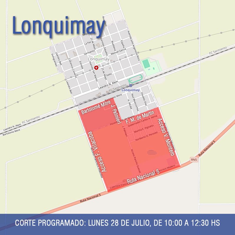 Lonquimay: el lunes 28 habrá un corte programado de energía