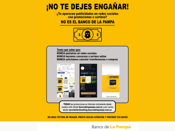 El BLP alerta a sus clientes sobre estafas en redes sociales