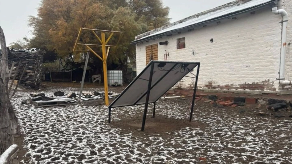 Nieve en el oeste pampeano