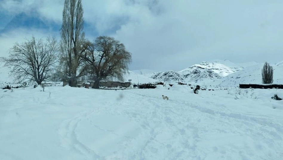 San Juan: rescataron a una familia y a un puestero aislados por el intenso temporal de nieve